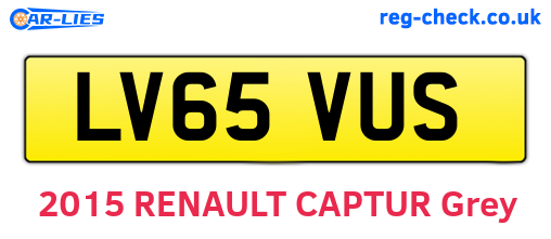 LV65VUS are the vehicle registration plates.