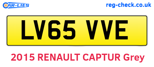LV65VVE are the vehicle registration plates.