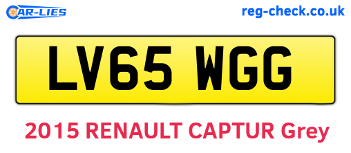 LV65WGG are the vehicle registration plates.