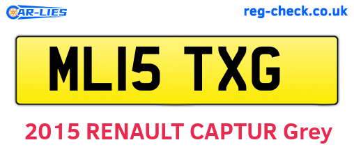 ML15TXG are the vehicle registration plates.