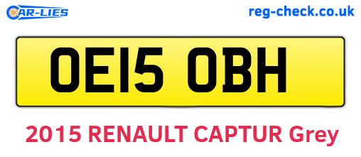 OE15OBH are the vehicle registration plates.