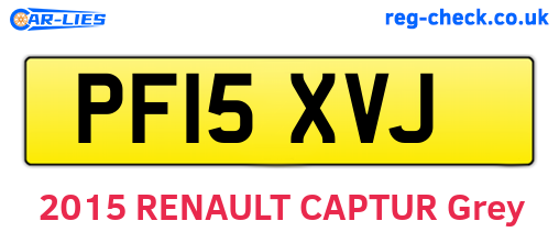 PF15XVJ are the vehicle registration plates.