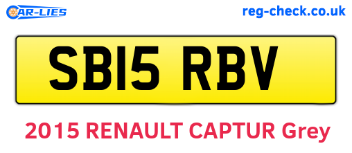 SB15RBV are the vehicle registration plates.