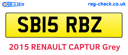 SB15RBZ are the vehicle registration plates.