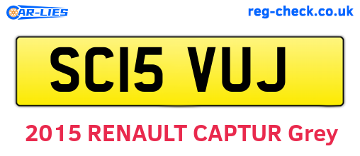 SC15VUJ are the vehicle registration plates.
