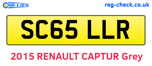SC65LLR are the vehicle registration plates.