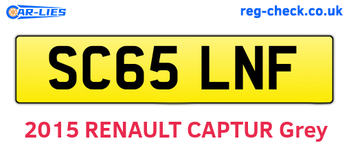 SC65LNF are the vehicle registration plates.