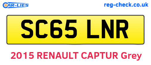SC65LNR are the vehicle registration plates.