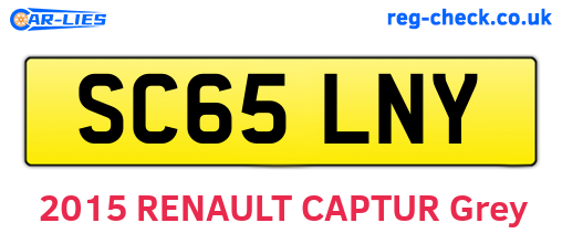 SC65LNY are the vehicle registration plates.