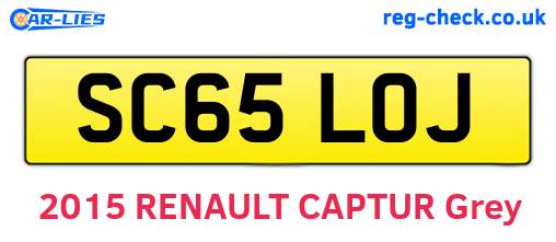 SC65LOJ are the vehicle registration plates.