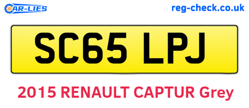 SC65LPJ are the vehicle registration plates.