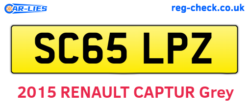 SC65LPZ are the vehicle registration plates.