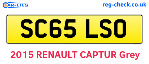 SC65LSO are the vehicle registration plates.