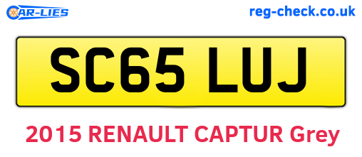 SC65LUJ are the vehicle registration plates.