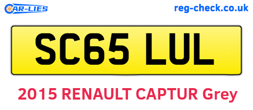 SC65LUL are the vehicle registration plates.