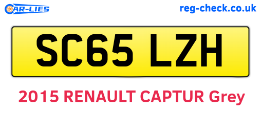 SC65LZH are the vehicle registration plates.