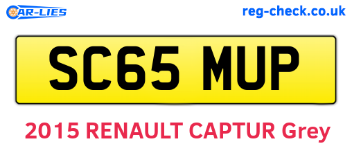 SC65MUP are the vehicle registration plates.