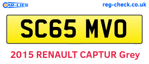 SC65MVO are the vehicle registration plates.