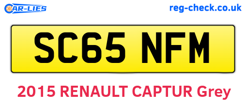 SC65NFM are the vehicle registration plates.