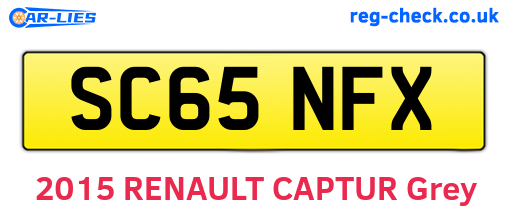 SC65NFX are the vehicle registration plates.