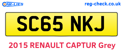 SC65NKJ are the vehicle registration plates.