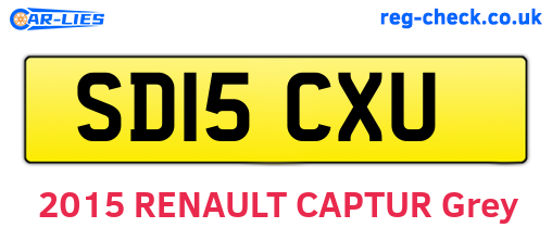 SD15CXU are the vehicle registration plates.