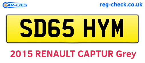 SD65HYM are the vehicle registration plates.