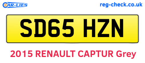 SD65HZN are the vehicle registration plates.