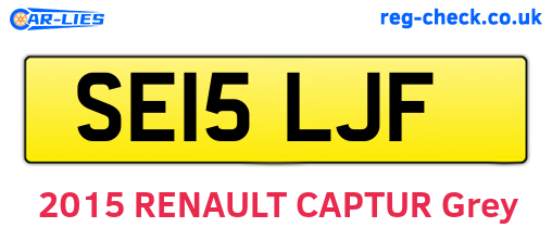 SE15LJF are the vehicle registration plates.