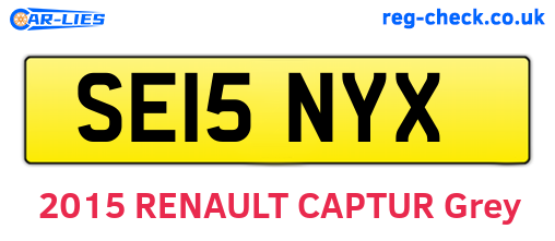 SE15NYX are the vehicle registration plates.
