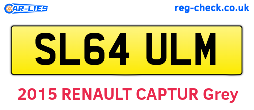 SL64ULM are the vehicle registration plates.