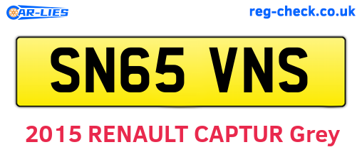 SN65VNS are the vehicle registration plates.