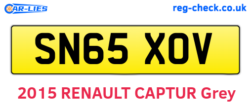 SN65XOV are the vehicle registration plates.