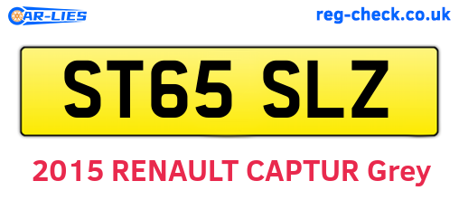 ST65SLZ are the vehicle registration plates.