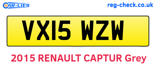 VX15WZW are the vehicle registration plates.