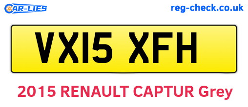 VX15XFH are the vehicle registration plates.