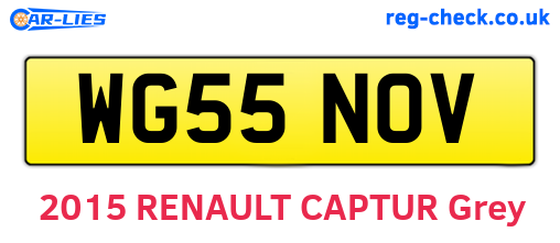 WG55NOV are the vehicle registration plates.