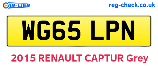 WG65LPN are the vehicle registration plates.