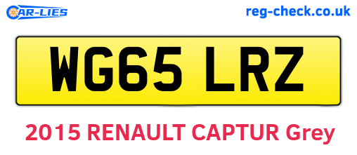 WG65LRZ are the vehicle registration plates.