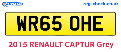 WR65OHE are the vehicle registration plates.