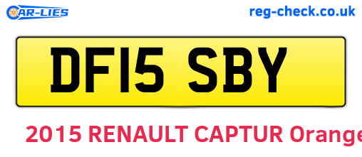 DF15SBY are the vehicle registration plates.