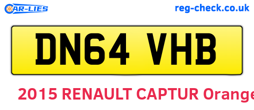DN64VHB are the vehicle registration plates.