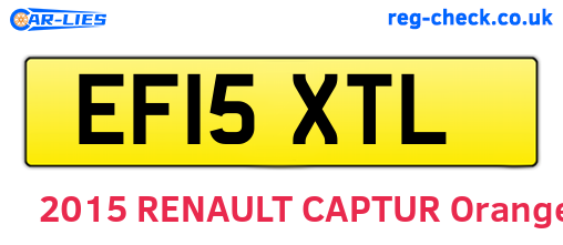 EF15XTL are the vehicle registration plates.