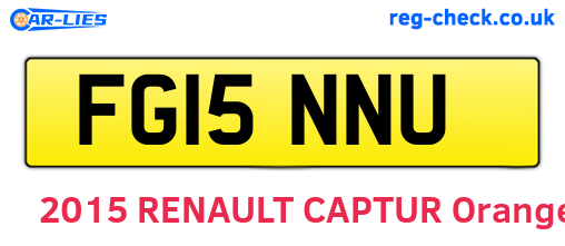 FG15NNU are the vehicle registration plates.