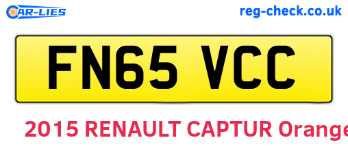 FN65VCC are the vehicle registration plates.