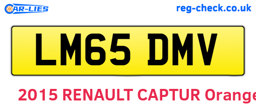 LM65DMV are the vehicle registration plates.