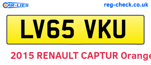 LV65VKU are the vehicle registration plates.