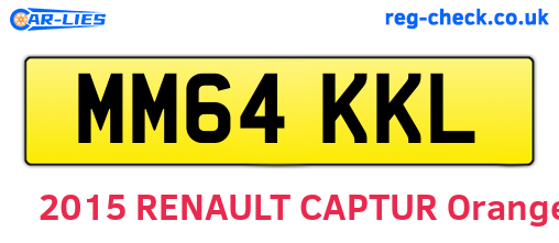 MM64KKL are the vehicle registration plates.