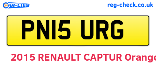 PN15URG are the vehicle registration plates.