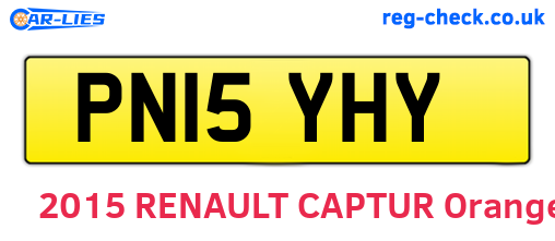 PN15YHY are the vehicle registration plates.